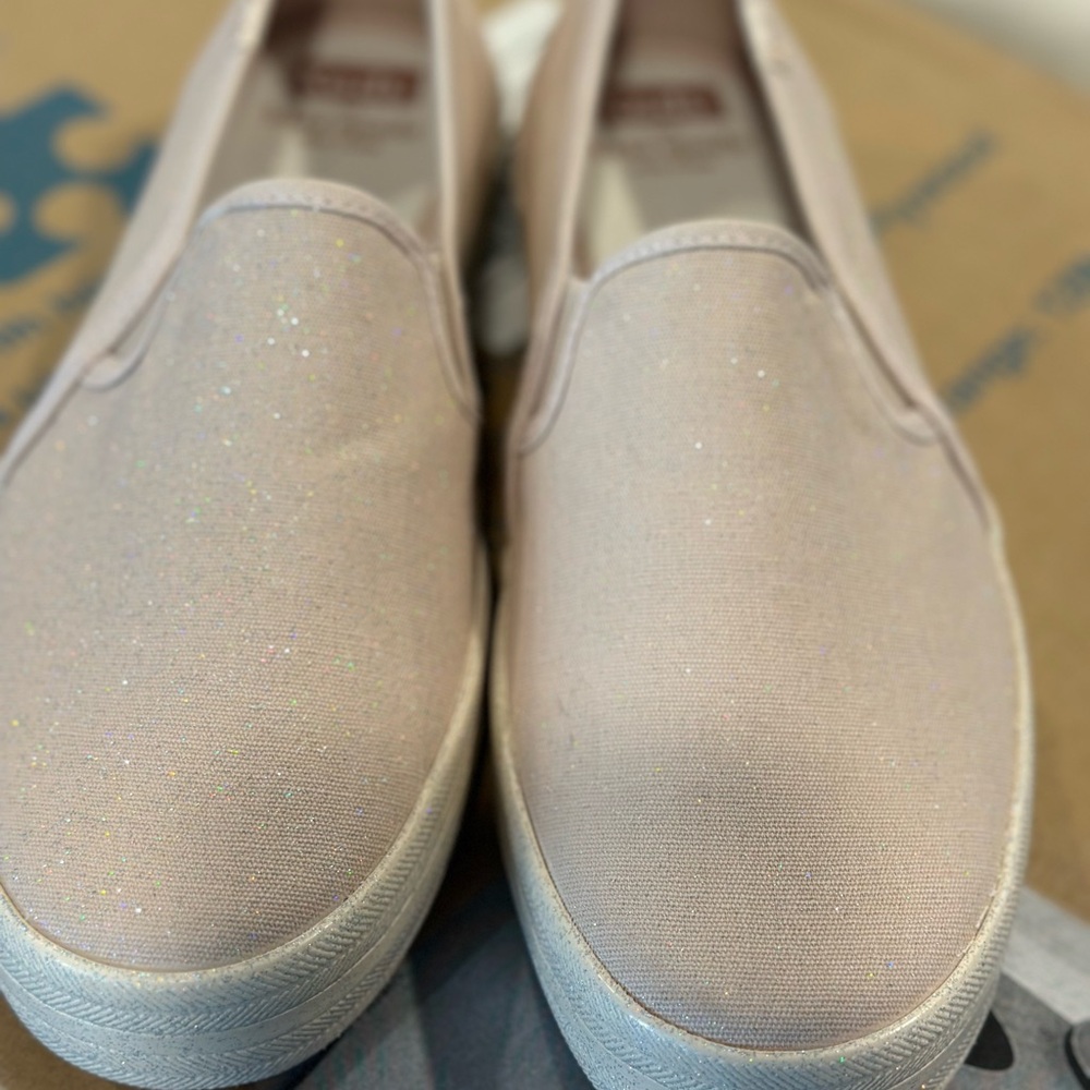 Keds Kate Spade All Sparkling Pink Canvas Slip-Ons